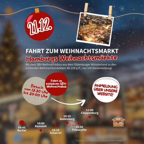 Hamburgs Weihnachtsmärkte! - Das Tor zur Welt im Lichterglanz! (21.12.25)